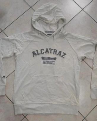 Felpa Uomo "Kronos"  Tg. XL bianca con cappuccio