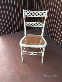 Sedia Chivarina decorata in oro