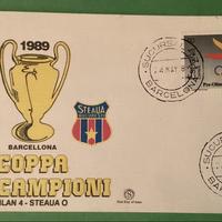 MILAN COPPA CAMPIONI BUSTA UFF.  BARCELLONA 1989.