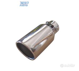 TERMINALE SCARICO TONDO 90MM IN ACCIAIO INOX TONDO