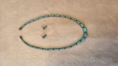 Parure Vintage in Argento 925 e Turchese: Collana 