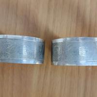 2 anelli per tovaglioli in argento Mater Magistra