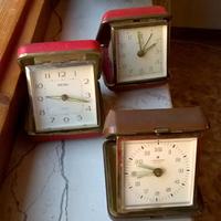 Lotto di 3 sveglie da viaggio vintage