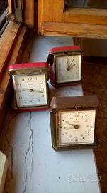 Lotto di 3 sveglie da viaggio vintage