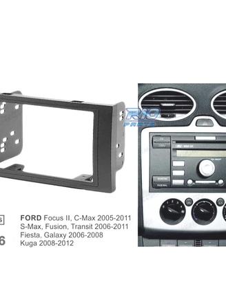TELAIO NERO RADIO 2-DIN PER FORD FOCUS C-MAX S-MAX