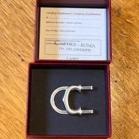 Fermasoldi C de Cartier in acciaio e argento