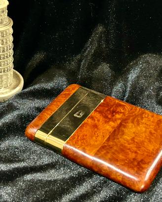 Portasigarette Vintage KELERMES in Radica e Ottone
