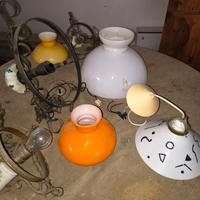 Lotto Di 4Lampade Set Misure E Colori Vari Vetro