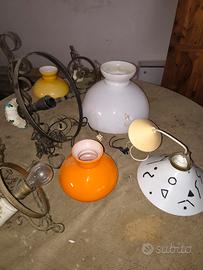 Lotto Di 4Lampade Set Misure E Colori Vari Vetro