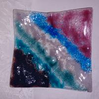 piatto in vetrofusione artistica