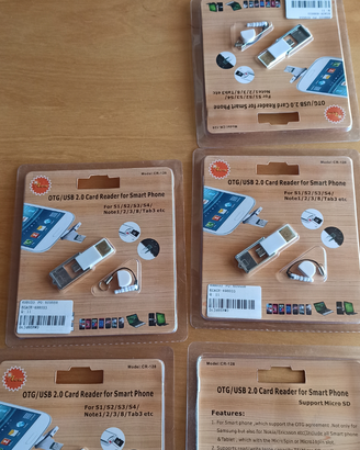 5 lettori di microSD per smartphone/tablet/pc