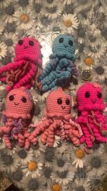 polipi portachiavi colori a scelta