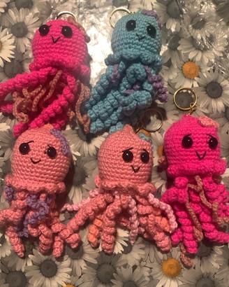 polipi portachiavi colori a scelta