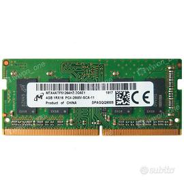Micron 4GB ddr4 sodimm 2666 mhz pc4 21300 cl19 non