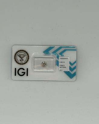 Diamante Naturale 0.80 Carat Certificat IGI chiuso