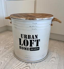Pouf barile stile industriale NUOVO
