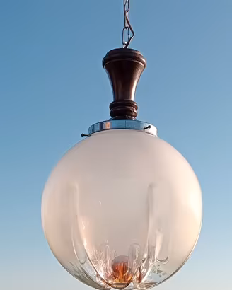 Lampadario in vetro di Murano stile Mazzega 