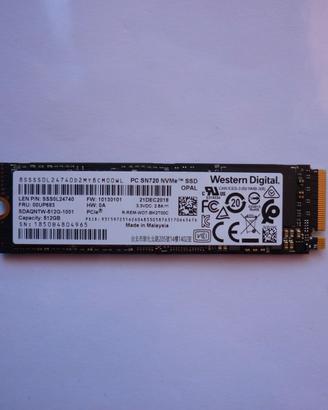 SSD M.2 Nvme 2280 512GB WD PC SN720