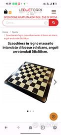Scacchiera da torneo in ebano 