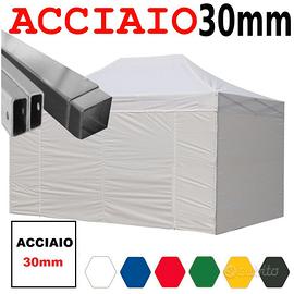 Gazebo pieghevole 3x4,5 bianco impermeabile eventi