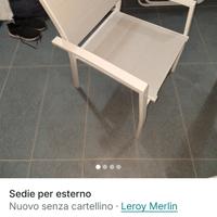 sedie per esterno 