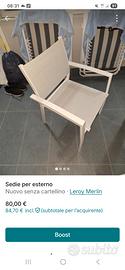 sedie per esterno 