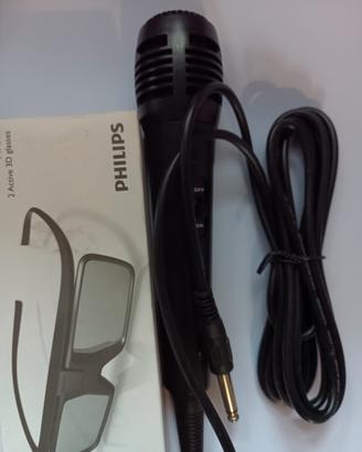 microfono della Sharp + occhiali 3d philips