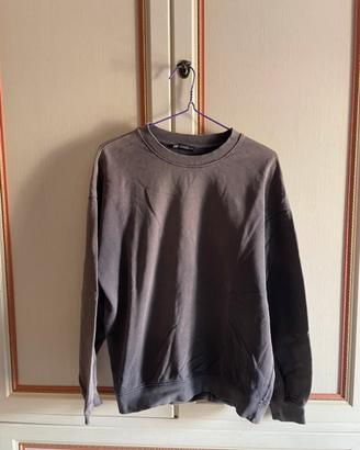 Felpa Zara Donna Grigio Consumato