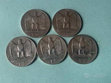5 monete Argento 5 Lire 1929