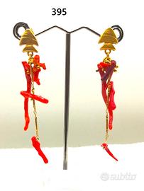 Orecchini Corallo del Mediterraneo