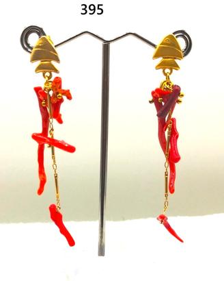 Orecchini Corallo del Mediterraneo