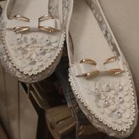 MOCASSINI BIANCHI LAVORATI