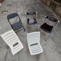 Lotto sedie richiudibili