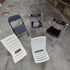 Lotto sedie richiudibili