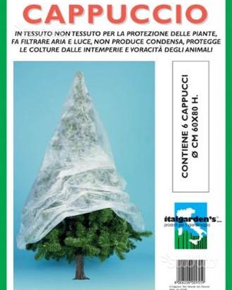 3 Cappucci tessuto non tessuto diametro cm.100x160