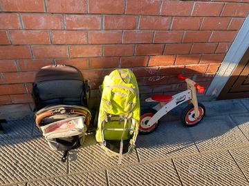 Passeggino/bici legno/porta bimbi da montagna