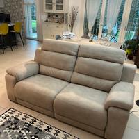 Divano relax 3 posti in microfibra