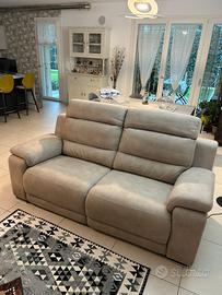 Divano relax 3 posti in microfibra