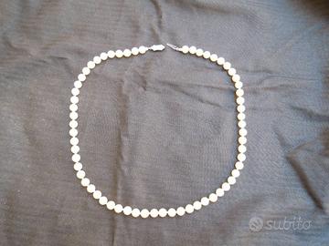 COLLANA DI PERLE DI MAIORCA E CHIUSURA IN ARGENTO