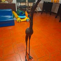 scultura in bronzo di gru