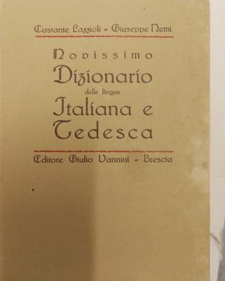 Novissimo dizionario italiano tedesco Vannini 1935