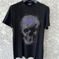 Maglia just cavalli con ricamo teschio brillantini