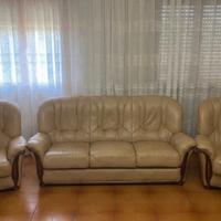 Set Salotto Vintage: Divano 3 Posti e 2 Poltrone i