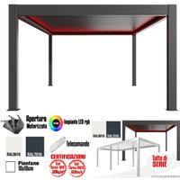 Pergole bioclimatica  lamelle antracite 4x4 grigio