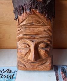 Scultura legno Spirito Albero Wood Spirit Carving