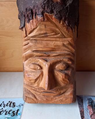 Scultura legno Spirito Albero Wood Spirit Carving
