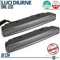 Luci Diurne LED DRL per Auto 18CM OMOLOGATE 6500K