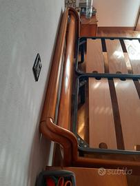 contorno letto con reti a doghe