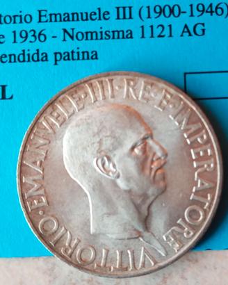10 centesimi 1936 SPL Vittorio Emanuele III argent