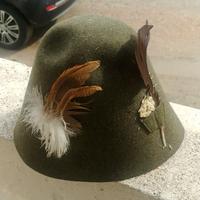 Cappello tirolese feltro verde da donna
